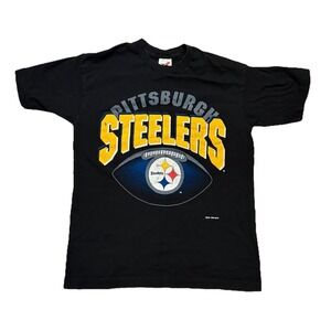 Vintage 1993 Pittsburgh Steelers NFL T-Shirt Single Stitch Made in USA Medium